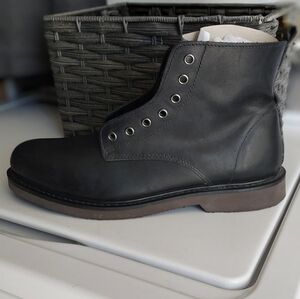 Golden Fox 6" Boondocker Black Leather Service Boots